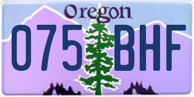 OR license plate 075BHF