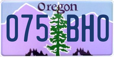 OR license plate 075BHO
