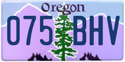 OR license plate 075BHV