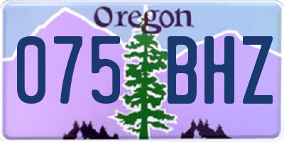 OR license plate 075BHZ