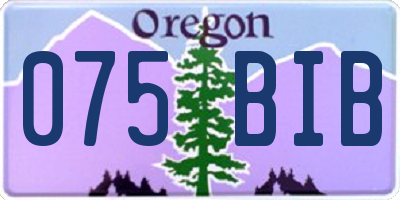 OR license plate 075BIB