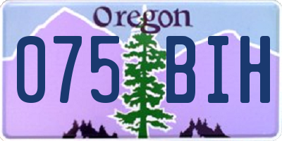 OR license plate 075BIH