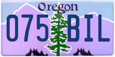OR license plate 075BIL