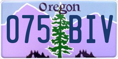 OR license plate 075BIV