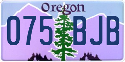 OR license plate 075BJB