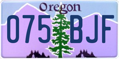 OR license plate 075BJF