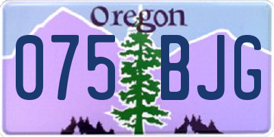 OR license plate 075BJG