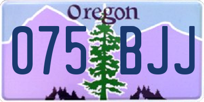 OR license plate 075BJJ