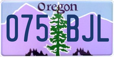 OR license plate 075BJL