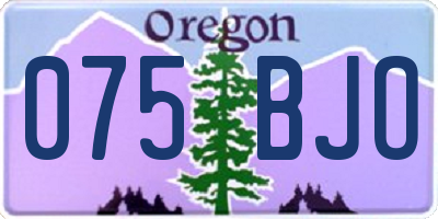 OR license plate 075BJO