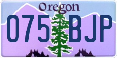OR license plate 075BJP