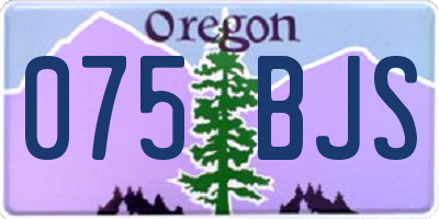 OR license plate 075BJS