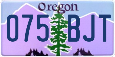 OR license plate 075BJT