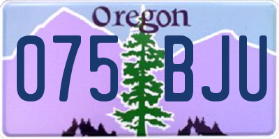 OR license plate 075BJU