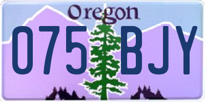OR license plate 075BJY