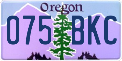 OR license plate 075BKC
