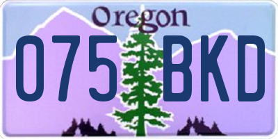 OR license plate 075BKD