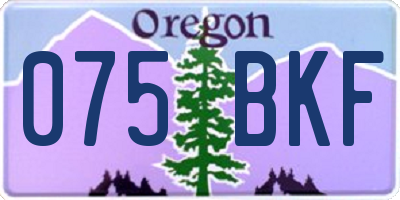 OR license plate 075BKF