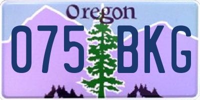 OR license plate 075BKG