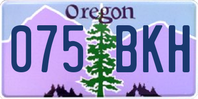 OR license plate 075BKH