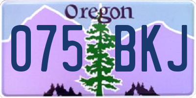 OR license plate 075BKJ