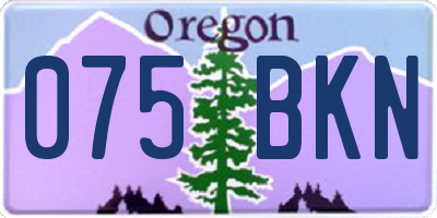 OR license plate 075BKN