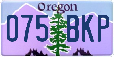 OR license plate 075BKP