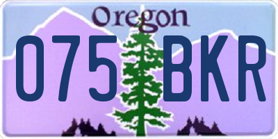 OR license plate 075BKR