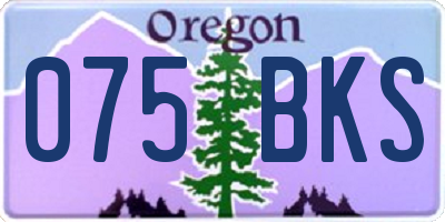 OR license plate 075BKS