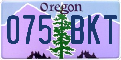 OR license plate 075BKT