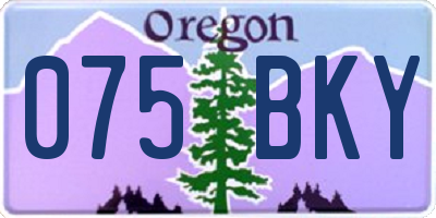 OR license plate 075BKY