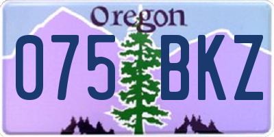 OR license plate 075BKZ