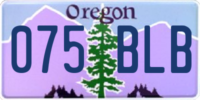 OR license plate 075BLB