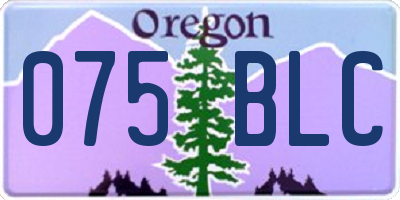 OR license plate 075BLC