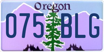 OR license plate 075BLG