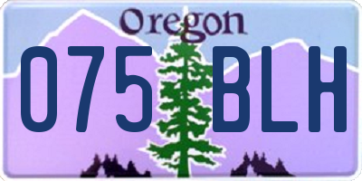OR license plate 075BLH