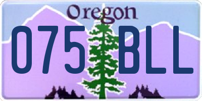 OR license plate 075BLL