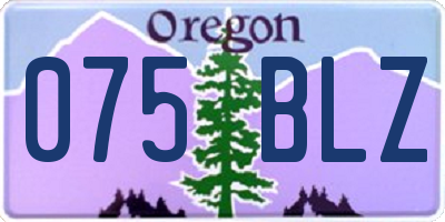 OR license plate 075BLZ