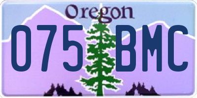 OR license plate 075BMC