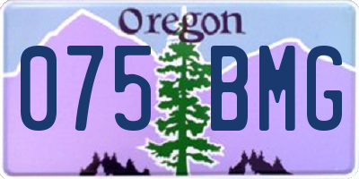 OR license plate 075BMG