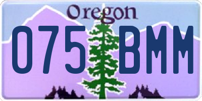 OR license plate 075BMM