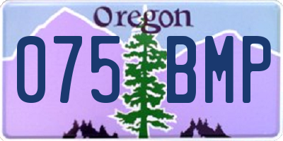 OR license plate 075BMP