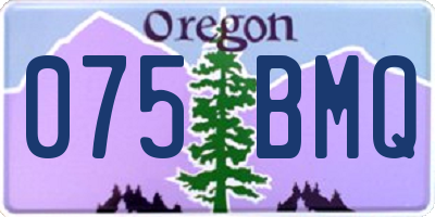 OR license plate 075BMQ