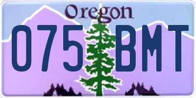 OR license plate 075BMT