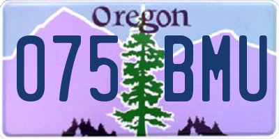 OR license plate 075BMU