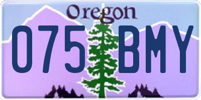 OR license plate 075BMY