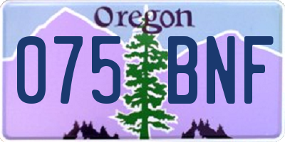 OR license plate 075BNF