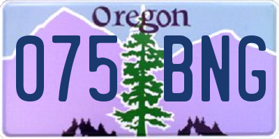 OR license plate 075BNG