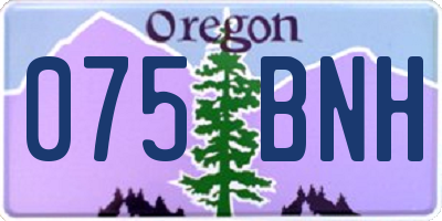 OR license plate 075BNH