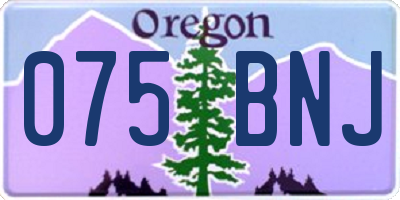 OR license plate 075BNJ